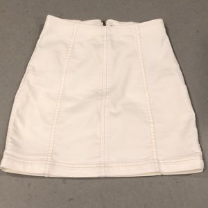 Free People Modern Femme Denim Mini in stark white